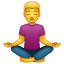 Persona haciendo yoga U+1F9D8 Persona haciendo yoga U+1F9D8