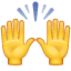 Emoji con las manos al aire U+1F64C Emoji con las manos al aire U+1F64C
