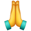 Emoji que reza U+1F64F Emoji que reza U+1F64F