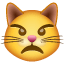 Emoticono de un gato de morros U+1F63E Emoticono de un gato de morros U+1F63E