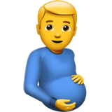 Emoticono de hombre embarazado U+1FAC3 Emoticono de hombre embarazado U+1FAC3