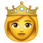 Emoji de una princesa con corona U+1F478