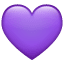 Emoji de corazón violeta U+1F49C