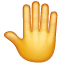 Emoji mano levantada U+1F91A Emoji mano levantada U+1F91A
