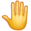 Emoji mano levantada U+1F91A