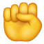 Emoticono de un puño levantado U+270A Emoticono de un puño levantado U+270A