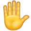 Emoji mano levantada U+270B