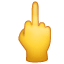 Emoticono que hace la peineta U+1F595 Emoticono que hace la peineta U+1F595