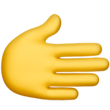 Emoticono de la mano derecha U+1FAF1 Emoticono de la mano derecha U+1FAF1