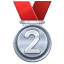 Emoji medalla de plata U+1F948 Emoji medalla de plata U+1F948