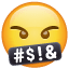 Emoticono con símbolos sobre la boca U+1F92C