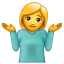 Emoji que se encoge de hombros U+1F937