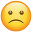 Emoji afligido U+1F641 Emoji afligido U+1F641
