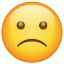 Emoji afligido U+1F641