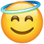 Emoji con aureola U+1F607 Emoji con aureola U+1F607
