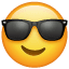 Emoticono con gafas de sol U+1F60E Emoticono con gafas de sol U+1F60E