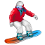 Persona practicando snowboard U+1F3C2