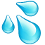 U + 1F4A6 three water drops emoji