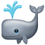 Whale emoji that expels water U + 1F433