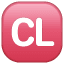 Símbolo del botón CL U+1F191 Símbolo del botón CL U+1F191