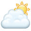 Emoji sol detrás de una nube U+26C5 Emoji sol detrás de una nube U+26C5