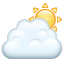 Sun emoji behind a cloud U + 26C5