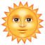 Sun with face WhatsApp U + 1F31E