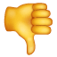 Emoticono Dislike con el pulgar hacia abajo U+1F44E