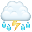 Emoji tormenta U+26C8