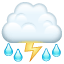 Emoji tormenta U+26C8 Emoji tormenta U+26C8