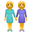 Emoji de dos mujeres U+1F46D Emoji de dos mujeres U+1F46D