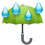 Paraguas con lluvia U+2614 Paraguas con lluvia U+2614