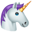 Emoji de un unicornio U+1F984 Emoji de un unicornio U+1F984