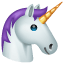 Emoji of a unicorn U + 1F984