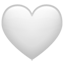 Smiley de corazón blanco U+1F90D Smiley de corazón blanco U+1F90D