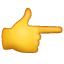 Emoji del dedo índice hacia la derecha U+1F449