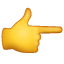 Emoji del dedo índice hacia la derecha U+1F449 Emoji del dedo índice hacia la derecha U+1F449
