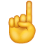Emoji de un dedo índice hacia arriba U+261D Emoji de un dedo índice hacia arriba U+261D