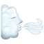 Emoji of a woman blowing a cloud U + 1F32C