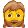 Emoji de mujer barbuda U+1F9D4 U+2640 Emoji de mujer barbuda U+1F9D4 U+2640