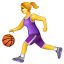 Emoji mujer botando un balón U+26F9 Emoji mujer botando un balón U+26F9