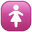 Símbolo servicio de mujeres WhatsApp U+1F6BA Símbolo servicio de mujeres WhatsApp U+1F6BA