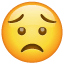 Emoticono preocupado U+1F61F Emoticono preocupado U+1F61F
