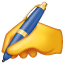 Emoji con un bolígrafo en la mano U+270D Emoji con un bolígrafo en la mano U+270D